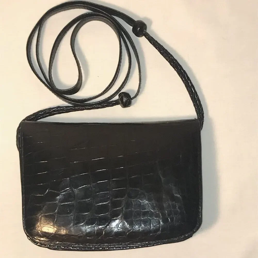 VINTAGE REPTILE LEATHER CROSSBODY BAG